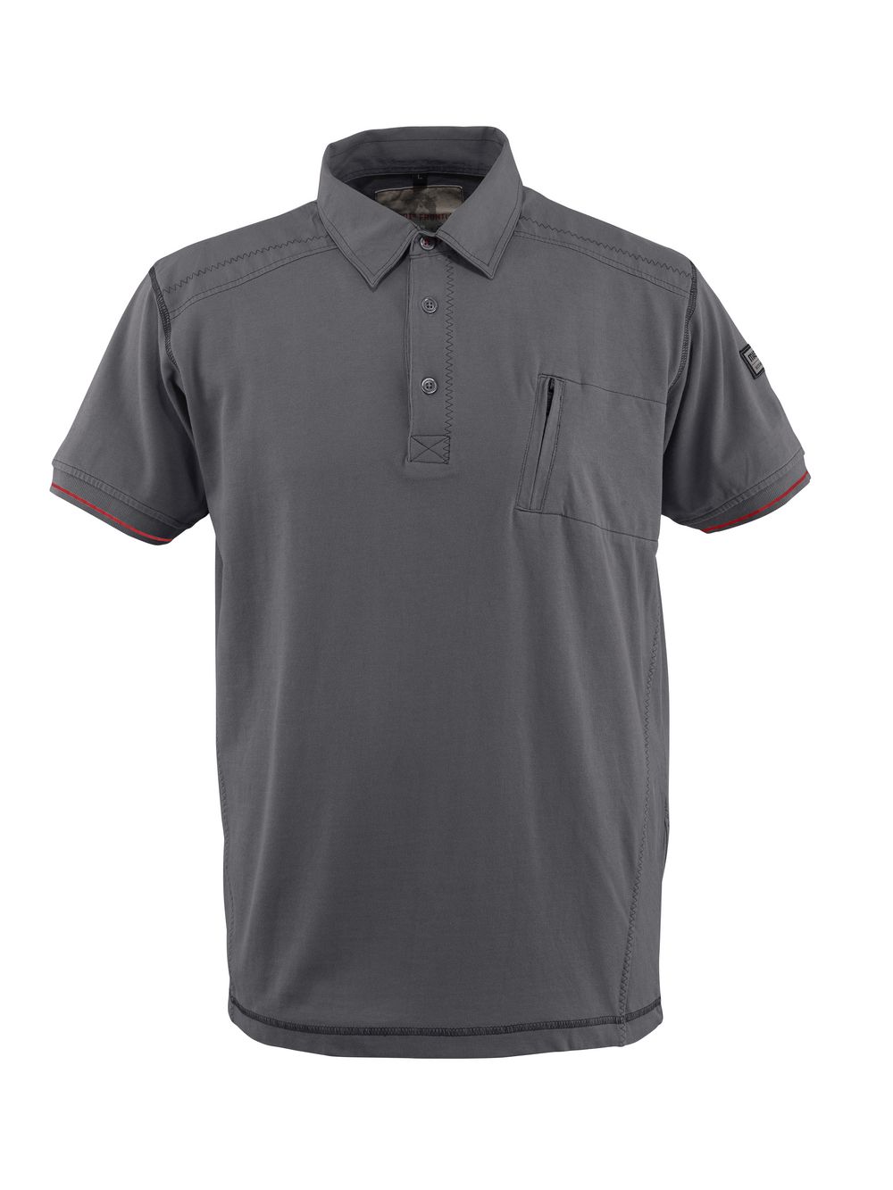 Polo-Shirt mit Brusttasche FRONTLINE Hellanthrazit 4XL