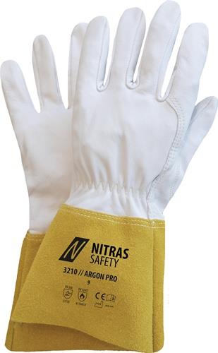 Schweißerhandschuhe ARGON PRO Gr.10 grau/ocker EN 388,EN 12477 PSA II NITRAS