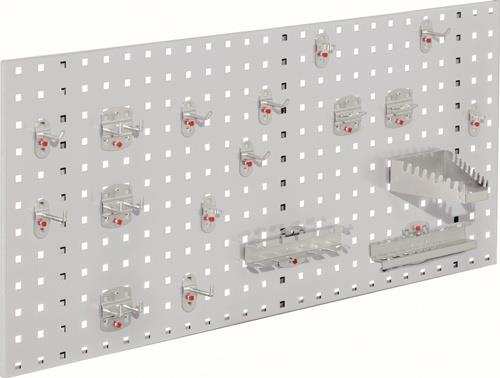 Lochplatte B450xL1000mm lichtgrau 18 tlg.RASTERPLAN