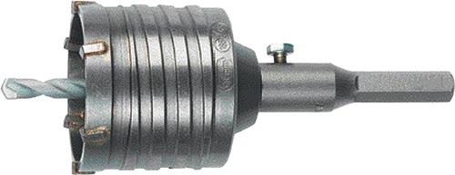 Schlagbohrkrone D.68mm Gesamt-L.120mm f.Steckd.6-KT.-Schaft HELLER