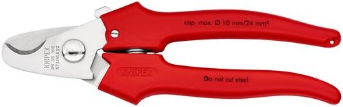 Kabelschere L.165mm Kopf pol.Ku.umspritzt KNIPEX