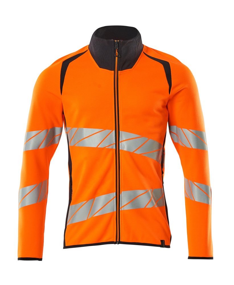 Sweatshirt mit Reißverschluss ACCELERATE SAFE Hi-vis Orange/Schwarzblau 4XL