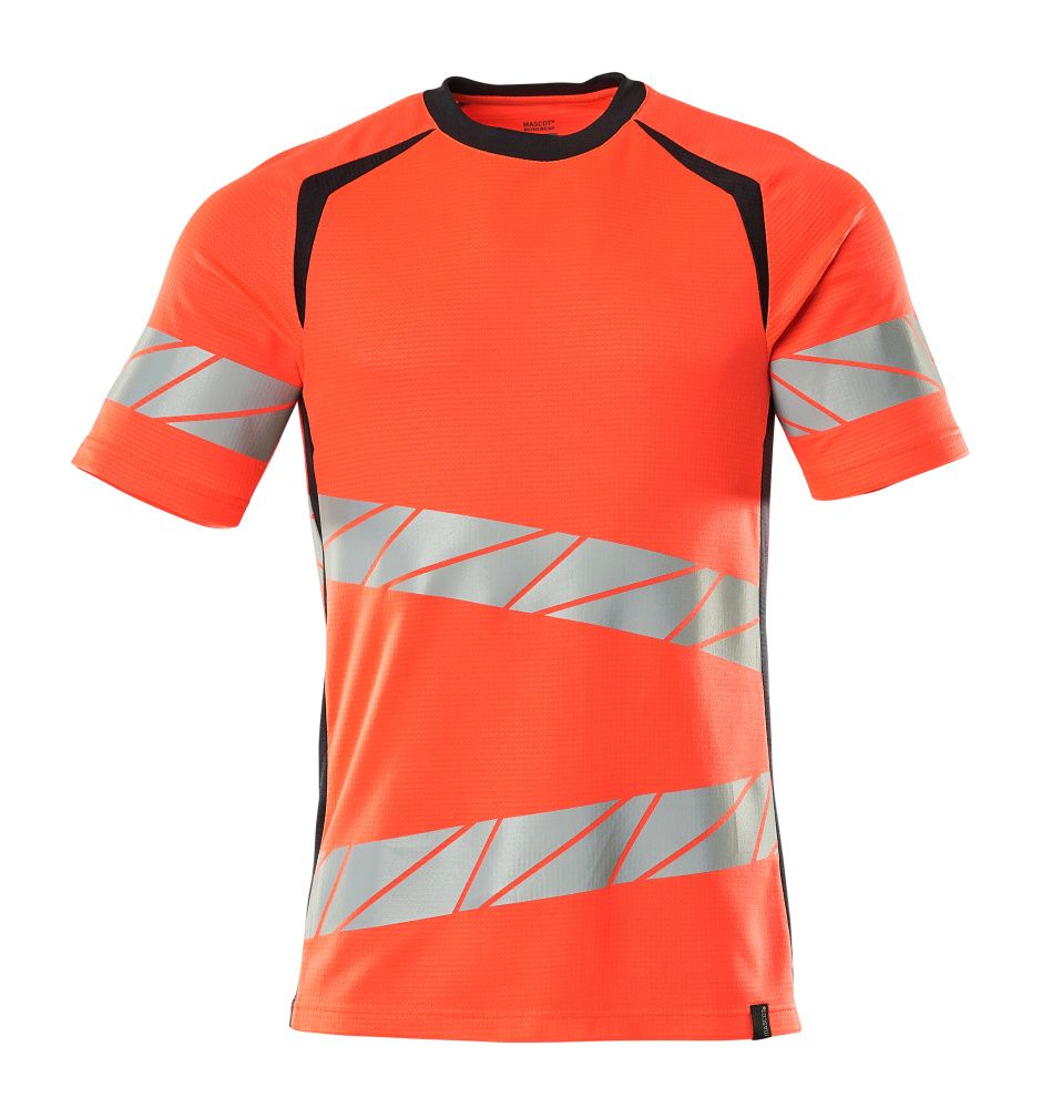 T-Shirt ACCELERATE SAFE Hi-vis Rot/Schwarzblau 4XLONE