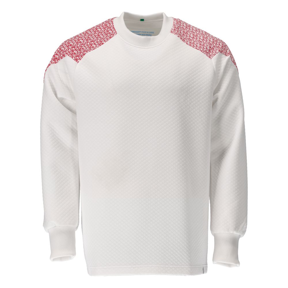 Sweatshirt FOOD & CARE Weiß/Verkehrsrot 3XL
