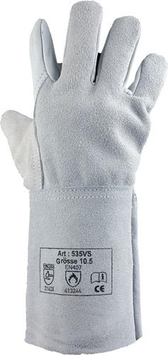 Schweißerhandschuhe Gr.10,5 naturfarben Rindnarben-/Spaltleder 12 PA
