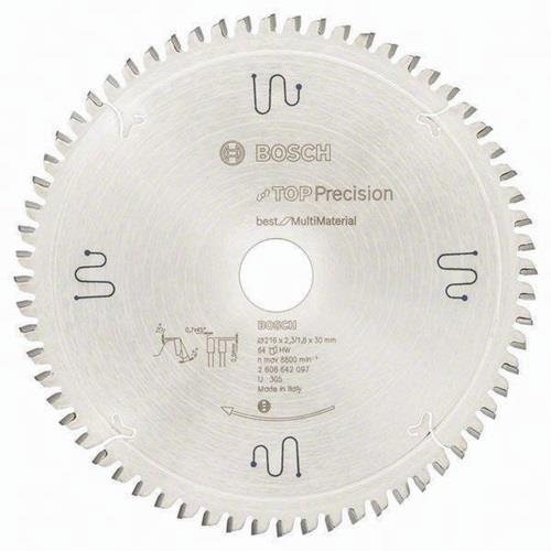 Kreissägeblatt AD 216mm Z.64 HLTCG Bohr.30mm Schnitt-B.2,3mm BOSCH