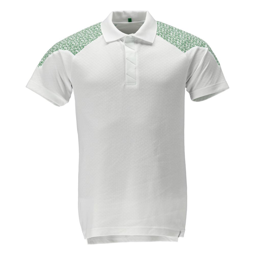 Polo-Shirt FOOD & CARE Weiß/Grasgrün 6XL