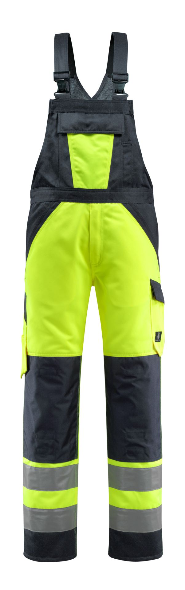 Latzhose mit Knietaschen SAFE LIGHT Hi-vis Gelb/Schwarzblau 82C62