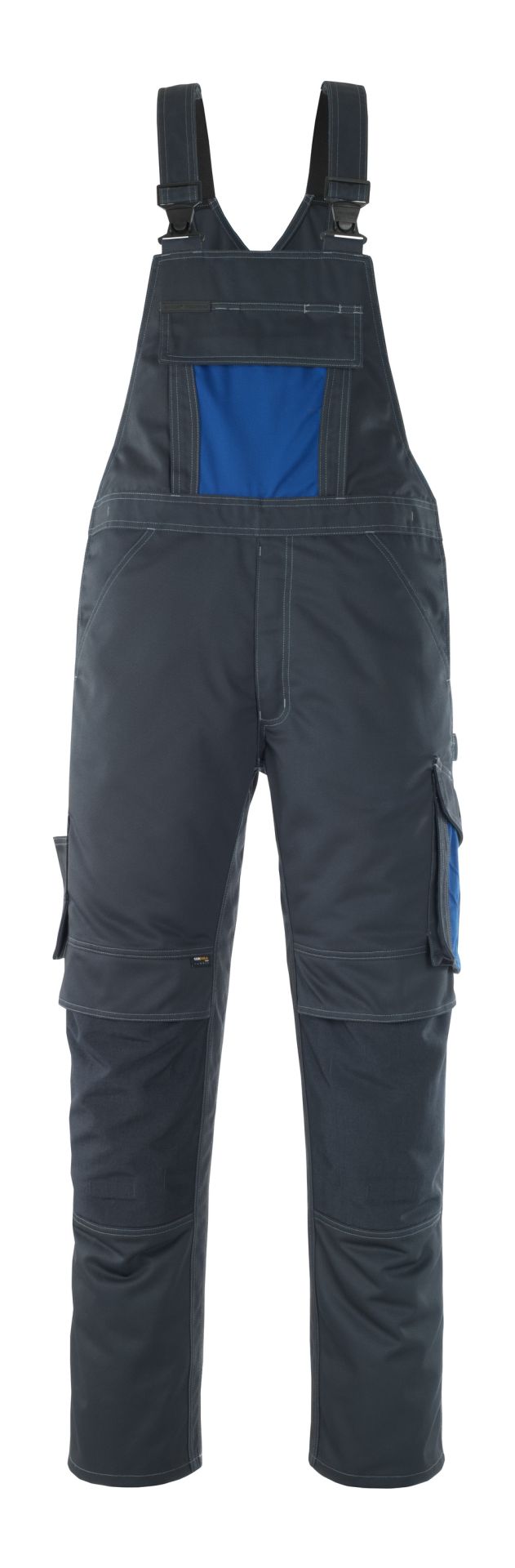 Latzhose mit Knietaschen UNIQUE Schwarzblau/Kornblau 76C48