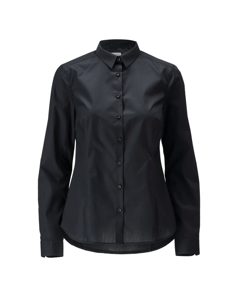 Damen-Passform Hemd FRONTLINE Vollschwarz 40