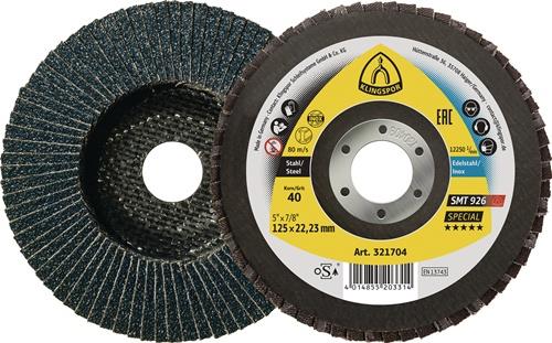 Fächerscheibe SMT 926 Special D.125mm K.60 6Grad gewölbt INOX,STA ZK KLINGSPOR