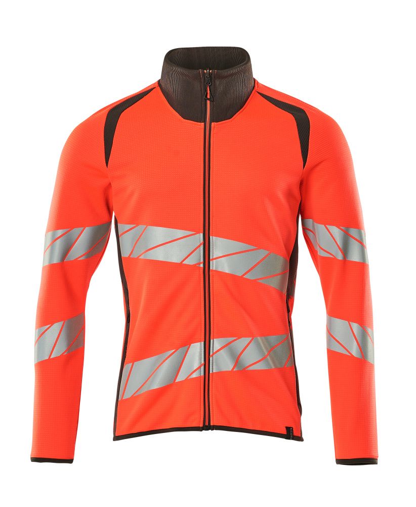 Sweatshirt mit Reißverschluss ACCELERATE SAFE Hi-vis Rot/Dunkelanthrazit 4XL