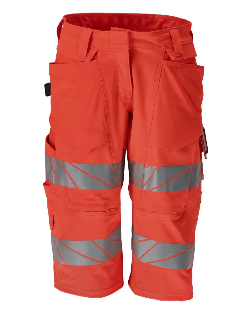Damen-Passform DIAMOND Shorts, lang ACCELERATE SAFE Hi-vis Rot C56