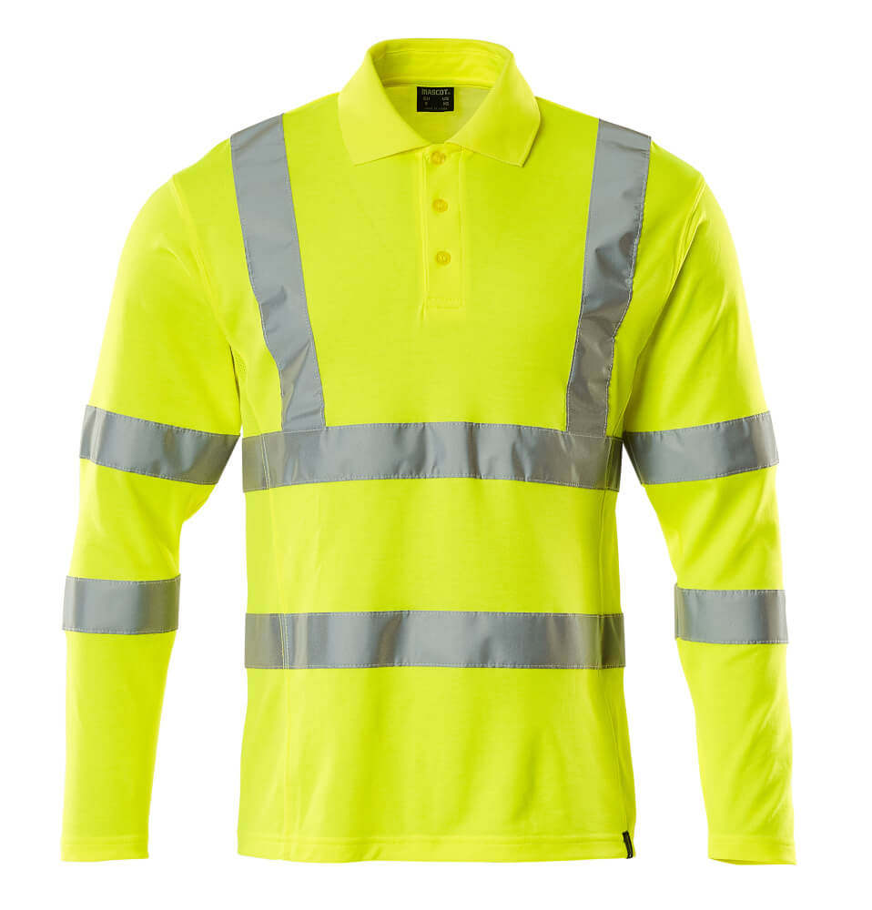 Polo-Shirt, Langarm SAFE CLASSIC Hi-vis Gelb S