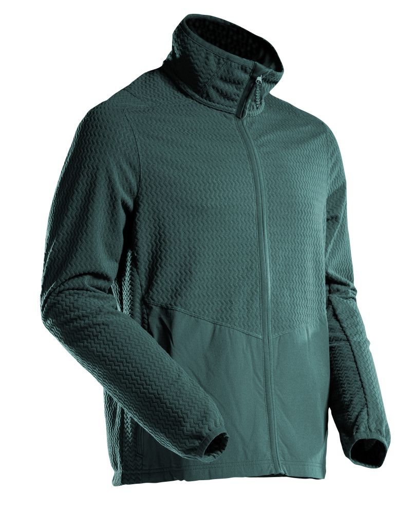 Microfleece Pullover mit Reißverschluss CUSTOMIZED Waldgrün 4XL