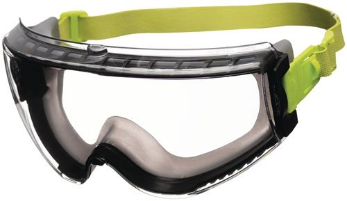 Vollsichtschutzbrille Avatar Plus EN166,EN170,UKCA schwarz/grün,klar Neoprenband