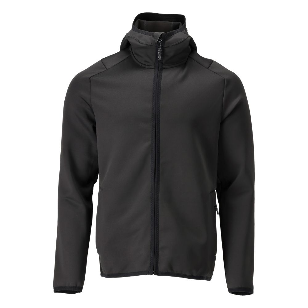 Fleecejacke mit Kapuze CUSTOMIZED Schwarz S