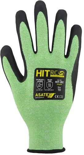 Feinstrickhandschuh HIT-RC Gr.10 grün/schwarz EN 388/EN 407/EN ISO 21420 PSA II