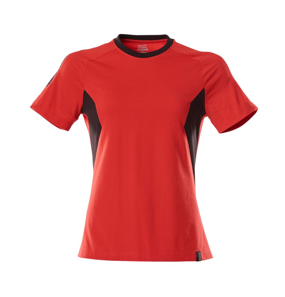 Damen-Passform T-Shirt ACCELERATE Verkehrsrot/Schwarz 4XLONE