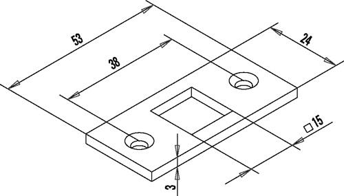 Stangenschließteil 261 zu Tor- u.Türtreibr.f.St.13mm STA FUHR