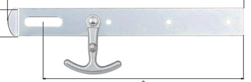 Überfalle L.250x30mm B.30mm STA galv.verz.d.pass.m.Hak.GAH