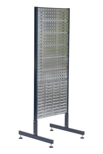 Doppelstativ m.4 Loch-2 Schlitzplatten beidseitig z.bestücken
