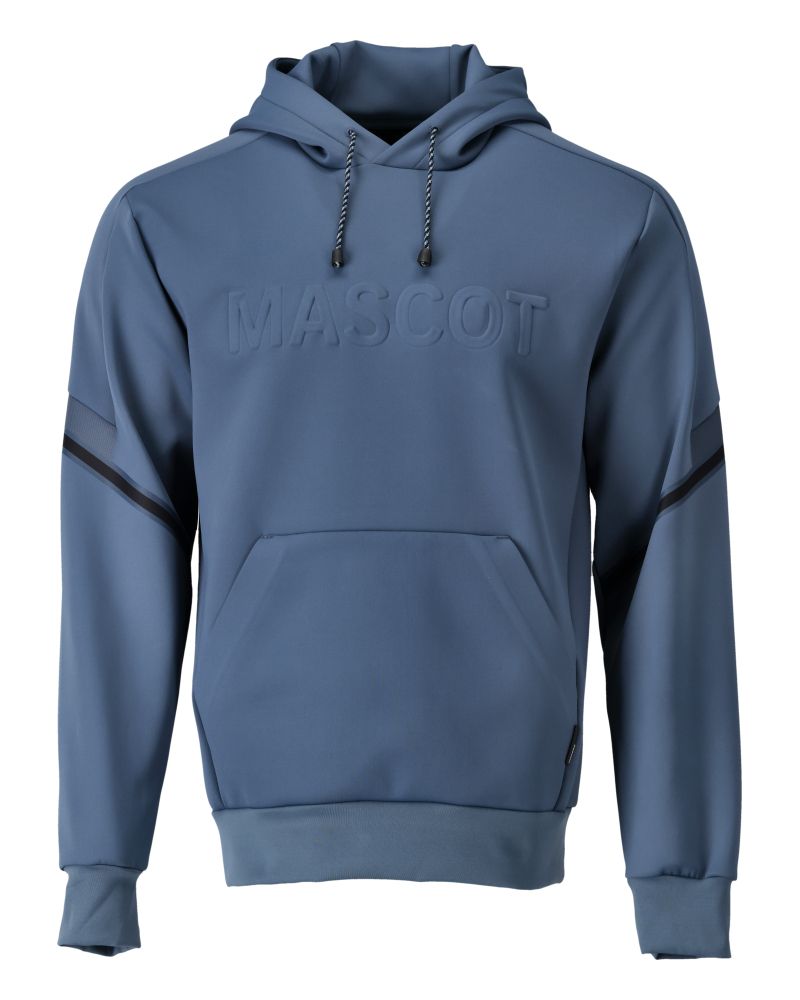Fleece Kapuzenpullover CUSTOMIZED Steinblau XL