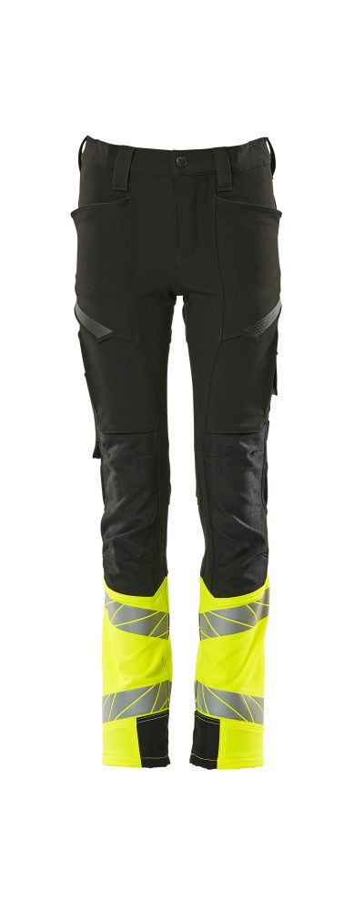 Hose für Kinder ACCELERATE SAFE Schwarz/Hi-vis Gelb 116