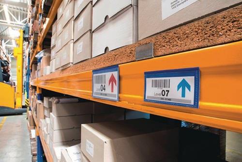 Etikettentasche B210xH148mm blau magn.50St./Pack DURABLE