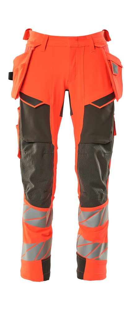 Hose mit Hängetaschen ACCELERATE SAFE Hi-vis Rot/Dunkelanthrazit 82C52