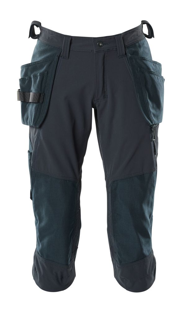 Dreiviertel-Hose mit Hängetaschen ACCELERATE Schwarzblau C44