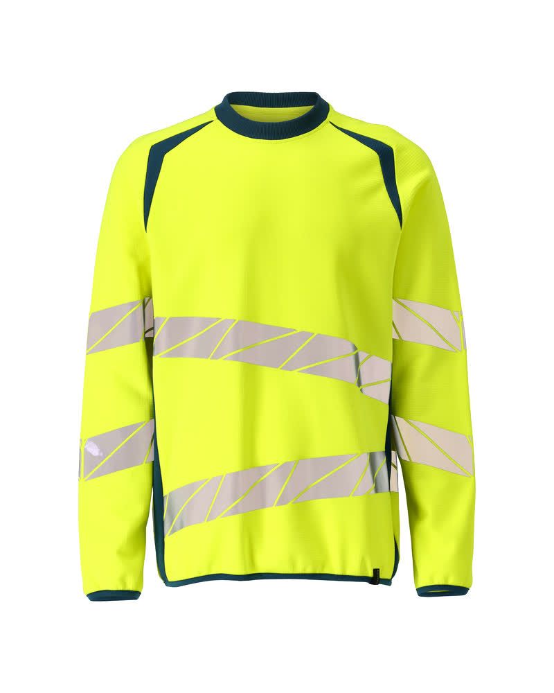 Sweatshirt ACCELERATE SAFE Hi-vis Gelb/Dunkelpetroleum XL ONE
