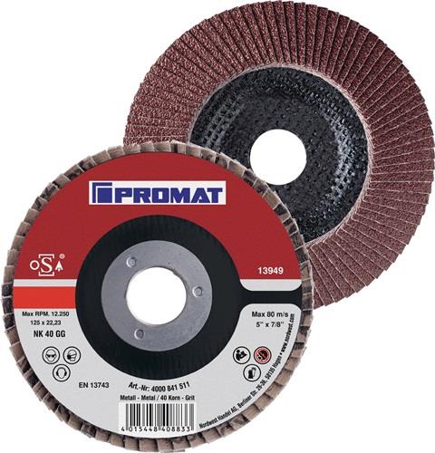 Fächerscheibe D.115mm K.120 kon.Stahl/Holz NK PROMAT